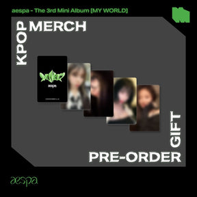 aespa ALBUM (+KPOPMERCH Lucky Draw Photocard) aespa - MY WORLD 3rd Mini Album (Intro Ver.)
