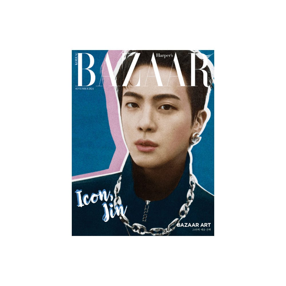 BTS Magazine B ver 【和訳付き】 BTS JIN - 雑誌 BAZAAR Korea Magazine 表紙 ジン (2024年9月号)