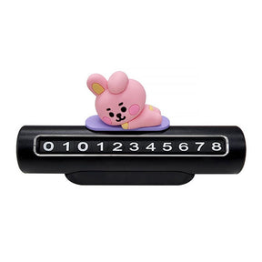 BTS MD / GOODS BTS - BT21 Baby Figure Phone Number Plate for Vehicles LINE FRIENDS