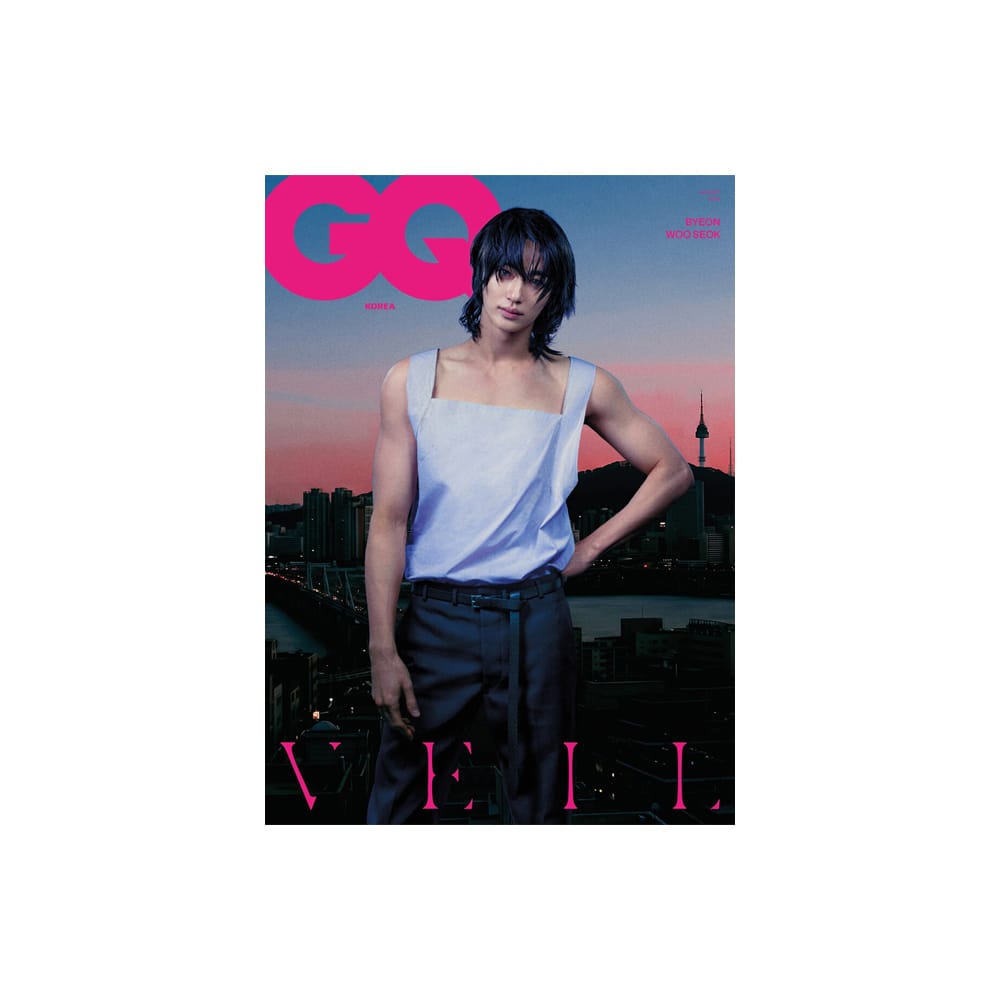 Byeon Woo Seok Magazine ピョン・ウソク - 雑誌 GQ 2026年 8月号 (トレカ・和訳つき)