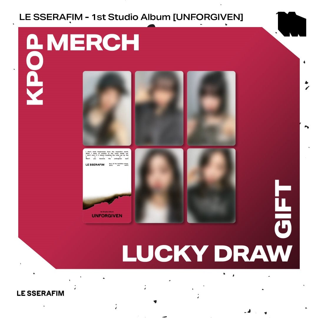 LE SSERAFIM ALBUM (+KPOPMERCH Lucky Draw Photocard) LE SSERAFIM - UNFORGIVEN 1st Studio Album