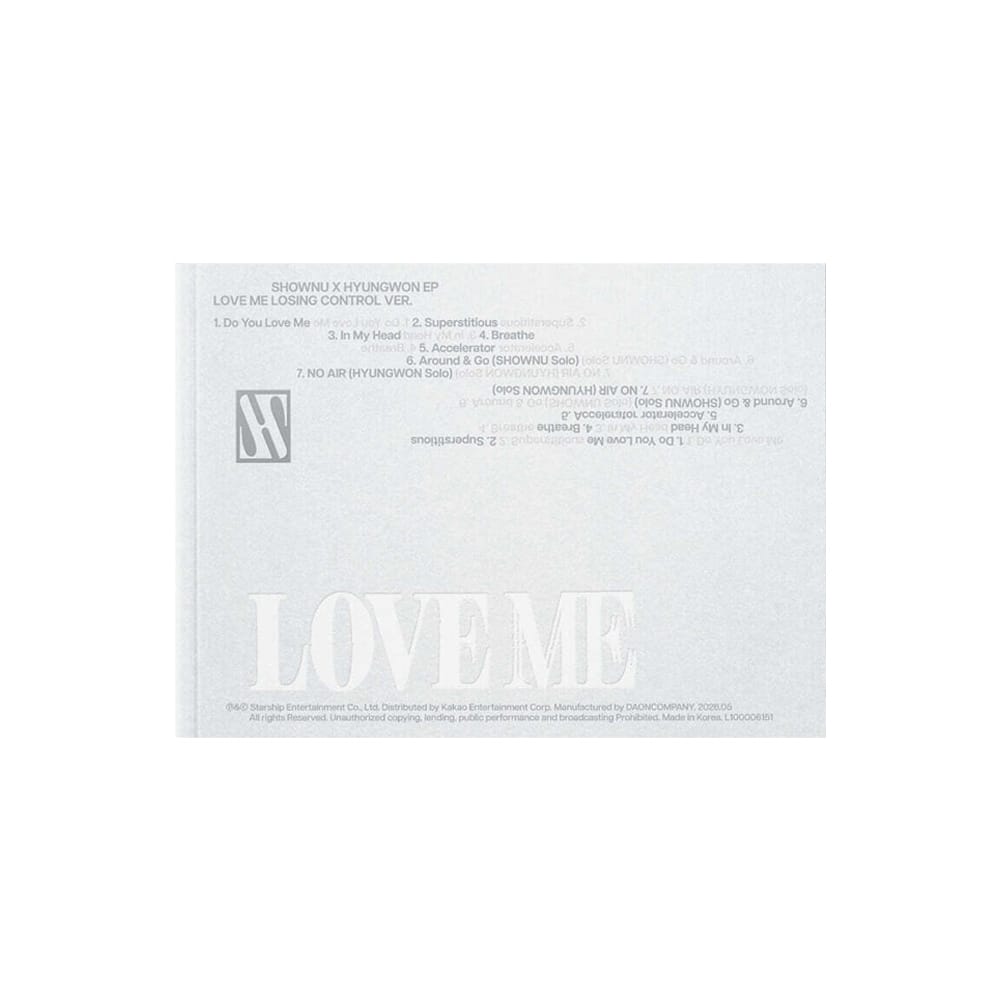 MONSTA X ALBUM ショヌ X ヒョンウォン (MONSTA X) - EP [LOVE ME] (LOSING CONTROL VER.)