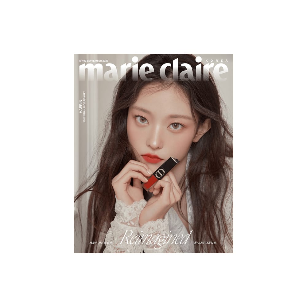 NewJeans Magazine B - MARIE CLAIRE文字 ホワイト NewJeans へリン - 雑誌 MARIE CLAIRE 2026年 9月号 インタビュー和訳