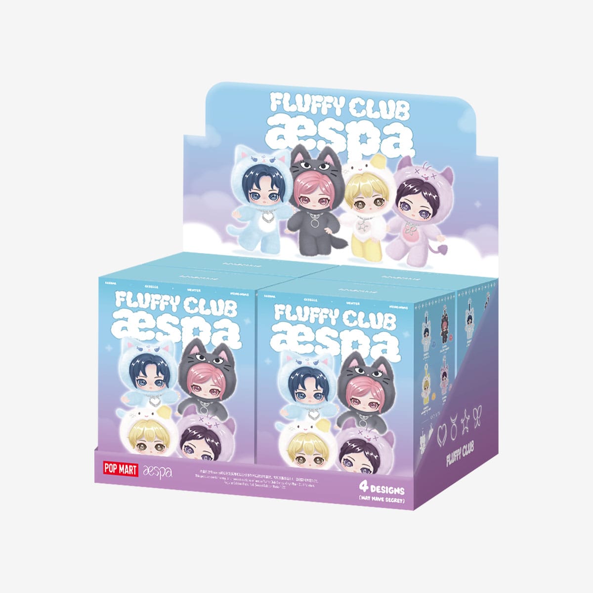 POP MART MD / GOODS Whole Set POP MART aespa - Fluffy Club Series Plush Keyring