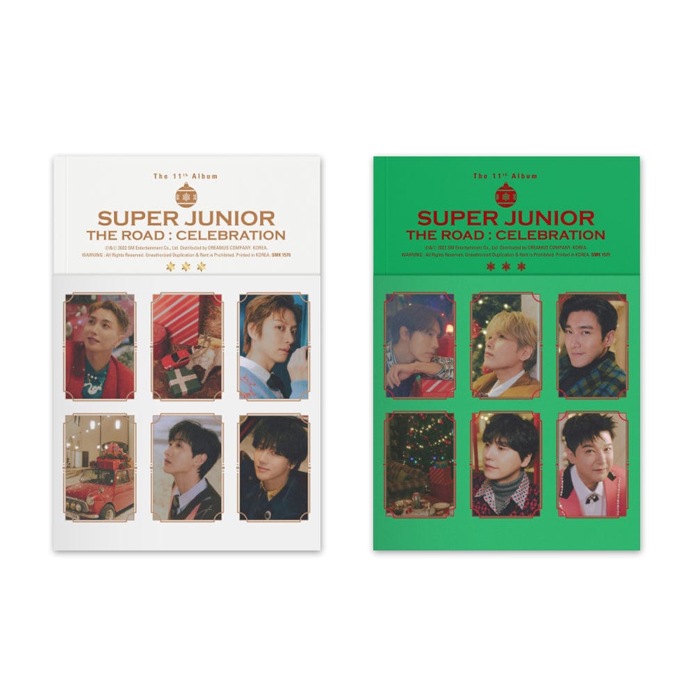 SUPER JUNIOR ALBUM Set (All 2 versions) SUPER JUNIOR - THE ROAD : Celebration The 11th Album Vol. 2