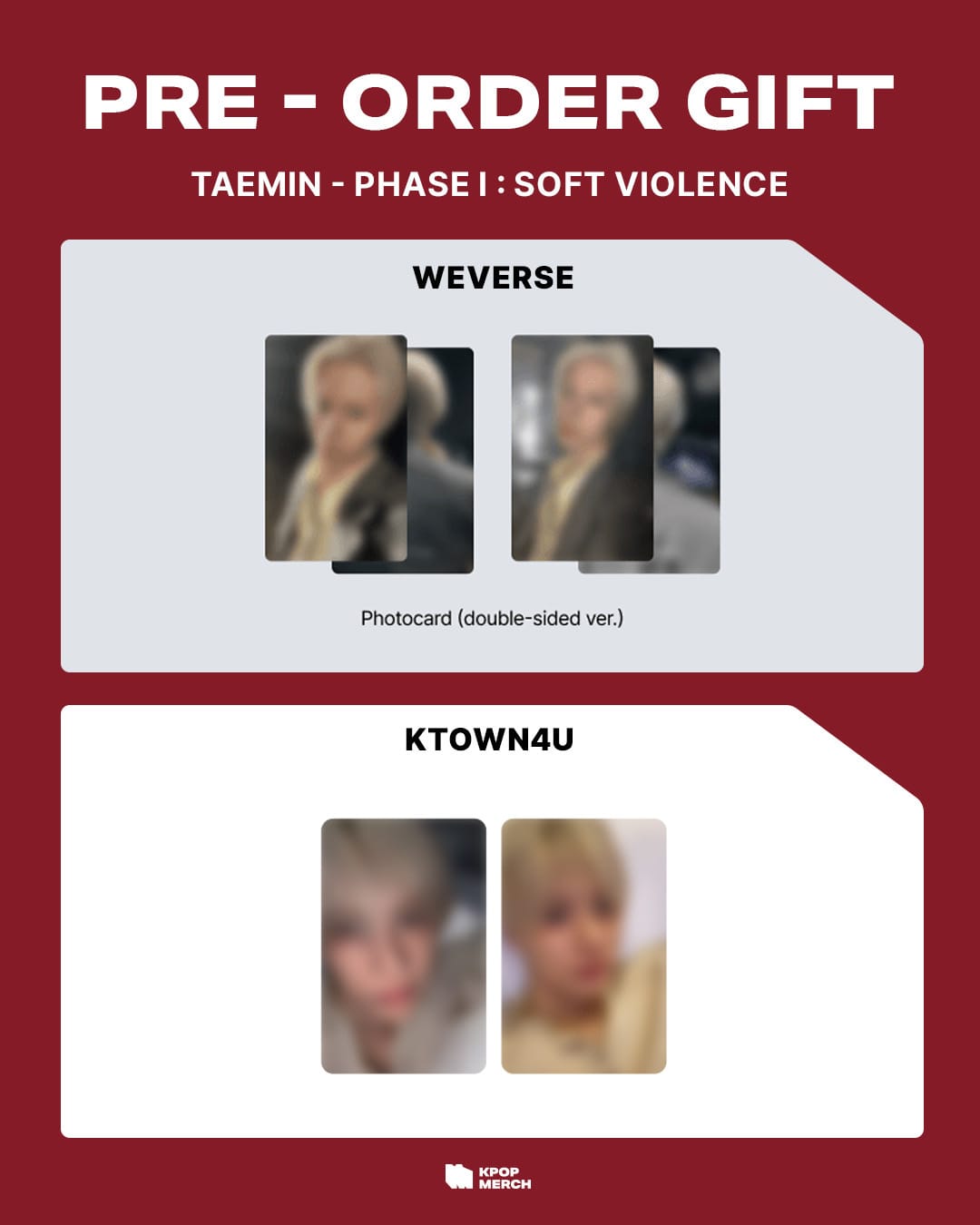 TAEMIN ALBUM SHINee テミン TAEMIN - [PHASE I : SOFT VIOLENCE] PHOTO BOOK VER.