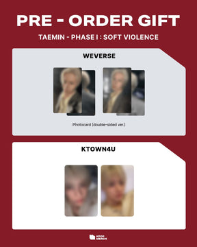 TAEMIN ALBUM SHINee テミン TAEMIN - [PHASE I : SOFT VIOLENCE] PHOTO BOOK VER.
